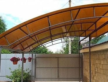 Ремонт и строительство: Навес из проф трубы под ключ. арка, полуарка, односкат, двускат — 2