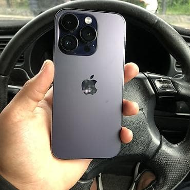 IPhone 14 Pro, Б/у, 128 ГБ, Deep Purple, Зарядное устройство, Защитное стекло, Чехол, 100 %