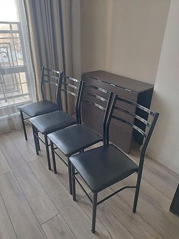 foldable table: Кухонный стол и стул, Б/у — 4