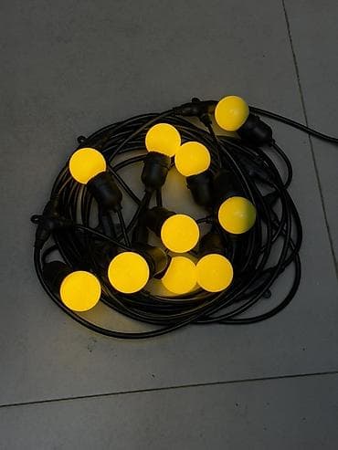 led matrix panel: Гирлянда уличная 10 метров 10 патронов - Тип: гирлянда-ретро (string — 2