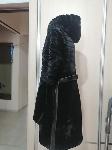 Шубы: Шуба, Норка, По колено, С капюшоном, M — 4