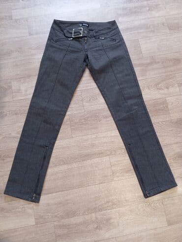 двойка брюки и кофта: Брюки Классические, Осень-весна, Хлопок, Б/у, S — 1