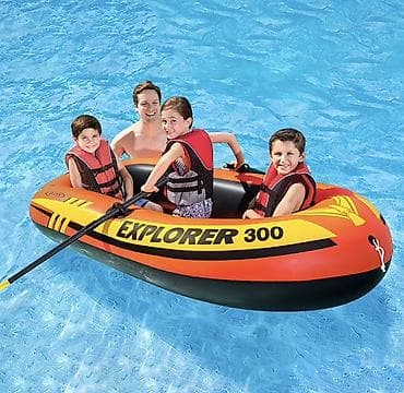 Аңчылык жана балык уулоо: Надувная лодка Intex Explorer 300 — яркая и вместительная модель для — 2