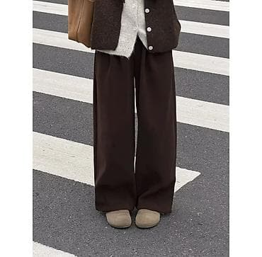 трикотажные брюки мужские: Трикотажные брюки цвета тёмный шоколад. - Свободный прямой крой — 2