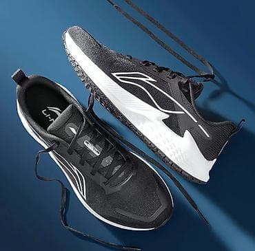 lining бу: Кроссовки для бега Li-Ning (мужские), черные с контрастными белыми — 1