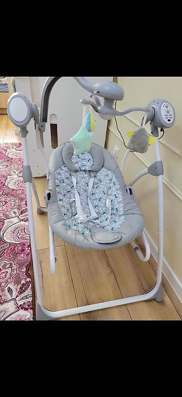 Детский шезлонг, Б/у, Электронная, Железо, цвет - Серый