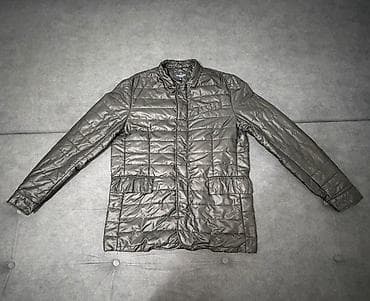 Эркектер кийими: Лёгкая стёганая куртка-пуховик (мужская) - Цвет: тёмно‑серый/графит с — 1