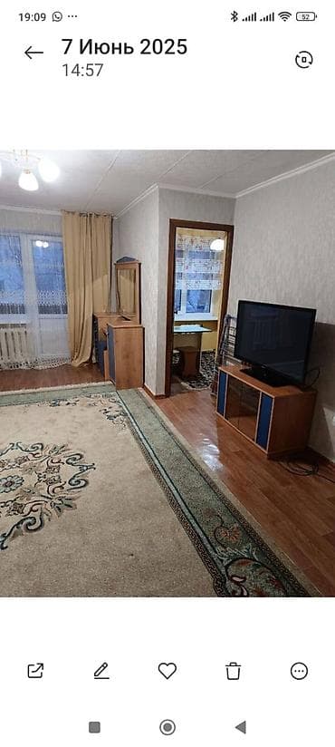 Батирлер: 2 бөлмө, 58 м², Ак-Кеме (эски аэропорт) Хрущевка, 3 кабат — 1