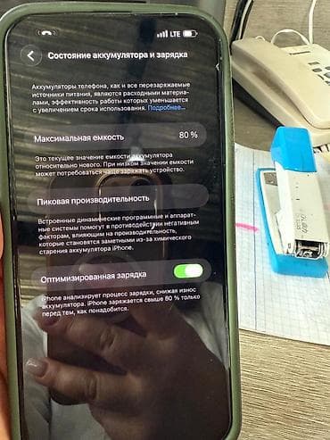 note 9: IPhone 13 Pro Max, Б/у, 256 ГБ, Синий, Защитное стекло, 80 % — 2