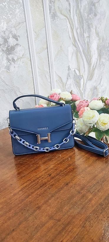 Сумкалар: Сумка Hermes, модель с верхней ручкой и съёмным длинным ремнём. - — 1