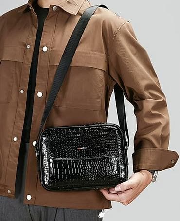 купить рюкзак мужской: Классическая сумка, Материал: Экокожа, Регулируемый ремень, Мужские — 2