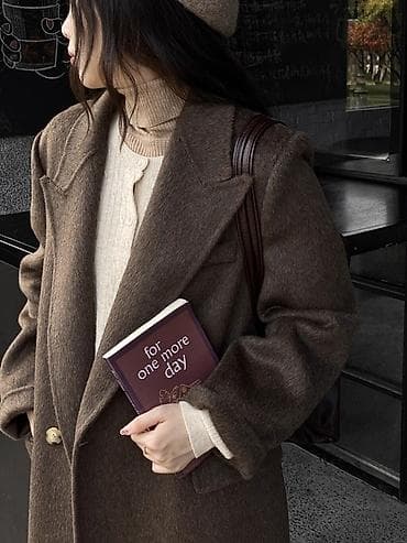 Айымдардын бут кийими: Пальтолор, Классика, Күз-жаз, Узун модель, Кош борттуу модель, M — 5