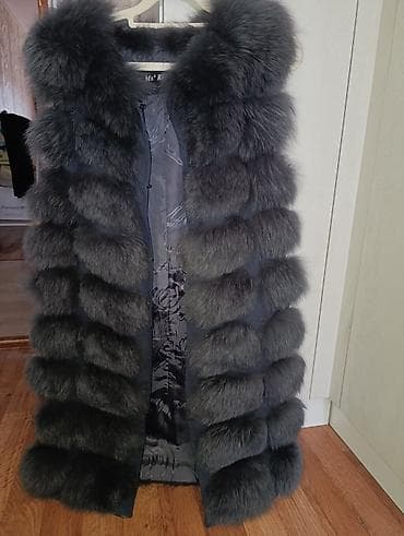 Утепленный, Меховой, Зима, Песец, Длинная модель — 1