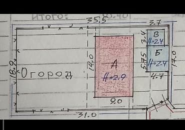 мечит: Срочно Продам кирпичный дом на второй линии! Дом 90 м² + большой гараж — 10