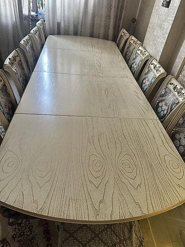 стол в стиле прованс: Стол и стул для зала, Б/у, Самовывоз, цвет - Бежевый — 4