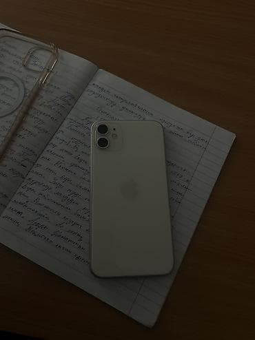 Техника жана электроника: IPhone 11, Колдонулган, 128 ГБ, Ак, Каптама, 72 % — 2