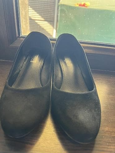 замшевые туфли на высоком каблуке: Классические женские туфли на низком каблуке - Цвет: черный - — 2