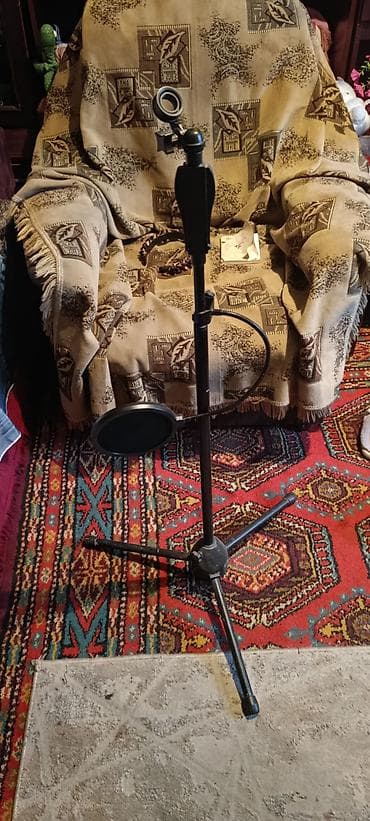 Напольная стойка для микрофона с поп‑фильтром - Тип: телескопическая