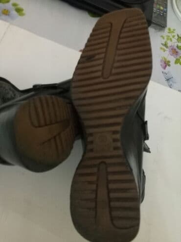 обувь для охоты: Полусапоги кожаные, зимние (натуральный мех) 38 размера — 9