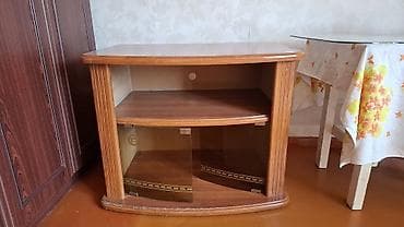 Тумба и подставка для телевизора, Напольная, ЛДСП, цвет - Коричневый