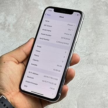 aplle 11: IPhone Xs, Б/у, 64 ГБ, Серебристый, 73 % — 4