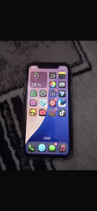 айфон 11 макс: IPhone Xr, Б/у, 64 ГБ, Голубой, Зарядное устройство, Защитное стекло, Чехол, 76 % — 2