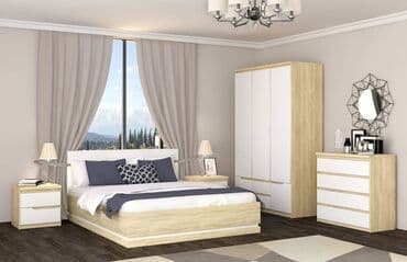 KROVATY: Спальный гарнитур, Двуспальная кровать, Шкаф, Комод at lalafo.kg KROVATY: Спальный гарнитур, Двуспальная кровать, Шкаф, Комод