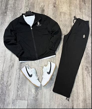 плащевка: Мужской спортивный костюм, L, XL, 2XL, Moncler, Новый, цвет - Черный, Самовывоз, Платная доставка — 2