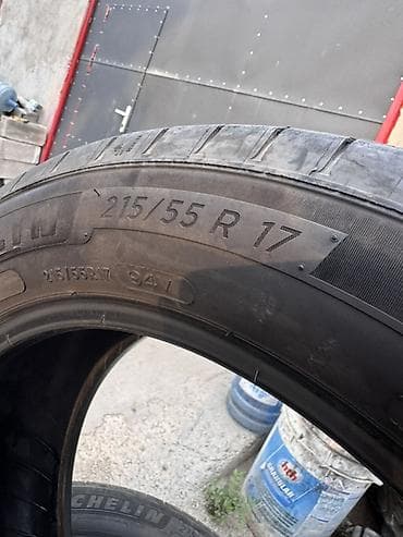Шины 215 / 55 / R 17, Лето, Б/у, Комплект, Легковые, Michelin