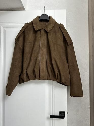 Женская одежда: Женская укороченная куртка из искусственной замши - Цвет: тёплый — 2