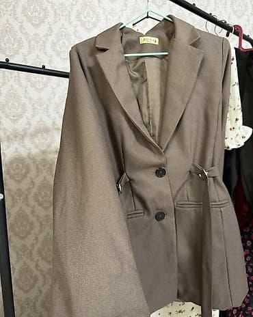 купить пиджак женский: Женский пиджак ASELMA - Цвет: теплый коричневый/тауп. - Крой: прямой — 1