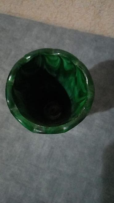 Вазы: Ваза малахит. стекло 5000с - Форма: многоугольная (грани) — 3