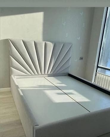 тапчан крават: Двуспальная кровать, Новый, С мягким изголовьем, длина - 200 см — 3
