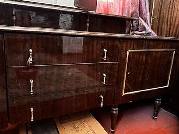 буу вана: Туалетный столик, С зеркалом, цвет - Коричневый, Дерево — 4