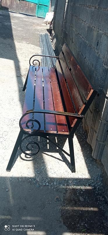 кованые скамейки: Скамейка Дерево, Со спинкой, Без крыши — 2