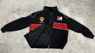 tech flice: Легкая ветровка Ferrari на весну и лето - Цвет: черный с красными и — 3