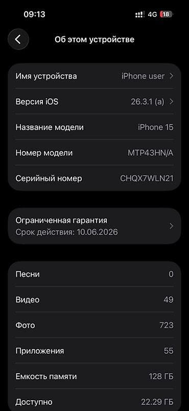 калпак тигем: IPhone 15, Колдонулган, 128 ГБ, Көк, Заряддоочу түзүлүш, 91 % — 8