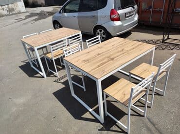 кухонные столы и стуля: Кухонный стол с стульями Размеры разные в наличии и на заказ изготовим — 9