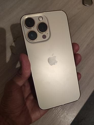 aphone 12: IPhone 13 Pro, Б/у, 256 ГБ, Золотой, Защитное стекло, Чехол, 81 % — 3