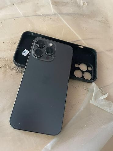 Техника и электроника: IPhone 13 Pro, Б/у, 256 ГБ, Черный, Чехол, 84 % — 2