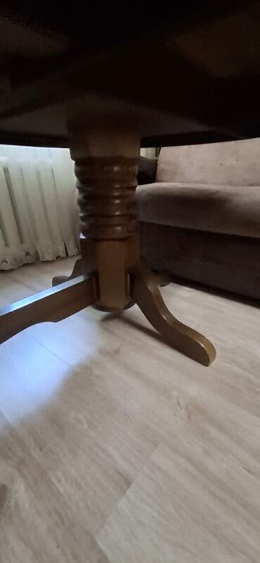 овальный кухонный стол: Стол для зала, Б/у, Складной, Овальная — 4