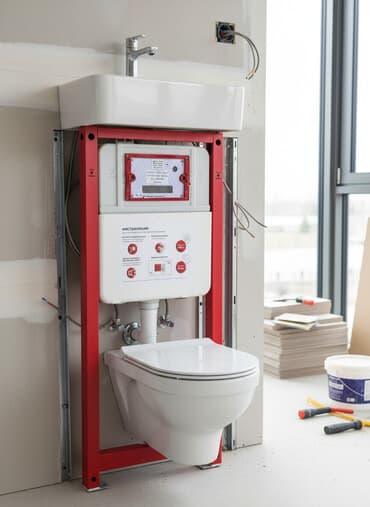 устанавливаем унитазы: Унитаз Подвесной(Инсталляция), Новый, Материал: Металл — 1