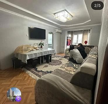 4 комнатная квартира бишкек: 2 комнаты, 43 м², 104 серия, 3 этаж, Косметический ремонт — 1