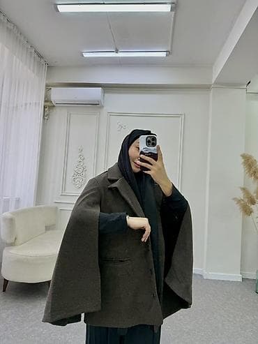 Джинсы: Кейп-пиджак женский - Современный кейп в стиле пиджака - Свободные — 2