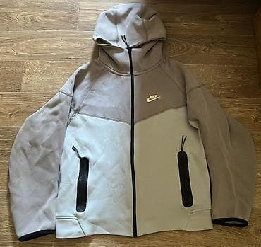 Толстовки: Nike tech fleece - Модель: худи на молнии с логотипом Nike на груди — 1