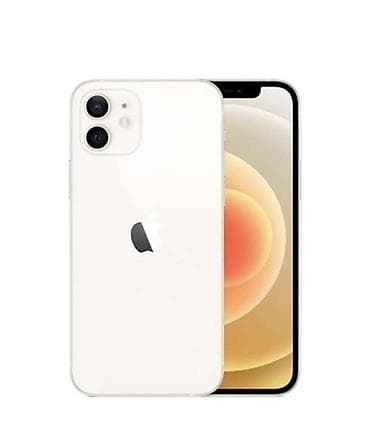 IPhone 12, Б/у, 128 ГБ, Белый, Чехол, 77 %