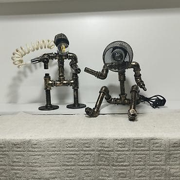 лампы для кафе: Настольные светильники в стиле стимпанк/лофт из водопроводных — 6