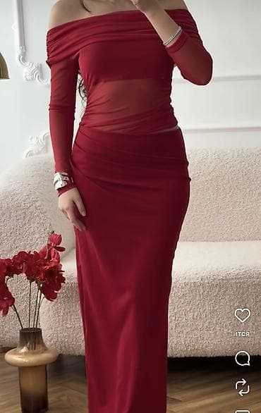 поно: Вечернее платье, Длинная модель, С рукавами, S — 1