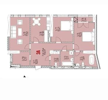 era construction: 3 комнаты, 110 м², Элитка, 16 этаж, Готовая ПСО (под самоотделку) — 3
