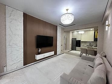 капстрой: 2 комнаты, 61 м², Элитка, Асанбай мкр Элитка, 7 этаж, Евроремонт — 1